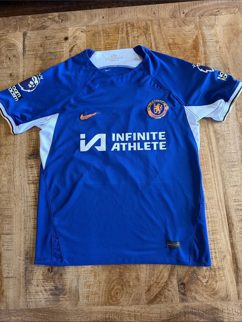 Nike Kids Blue Chelsea Soccer Jersey with White Accents